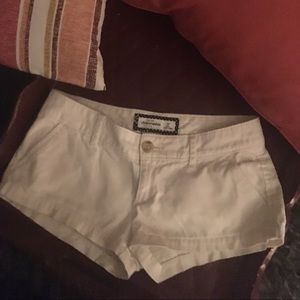 White Abercrombie shorts